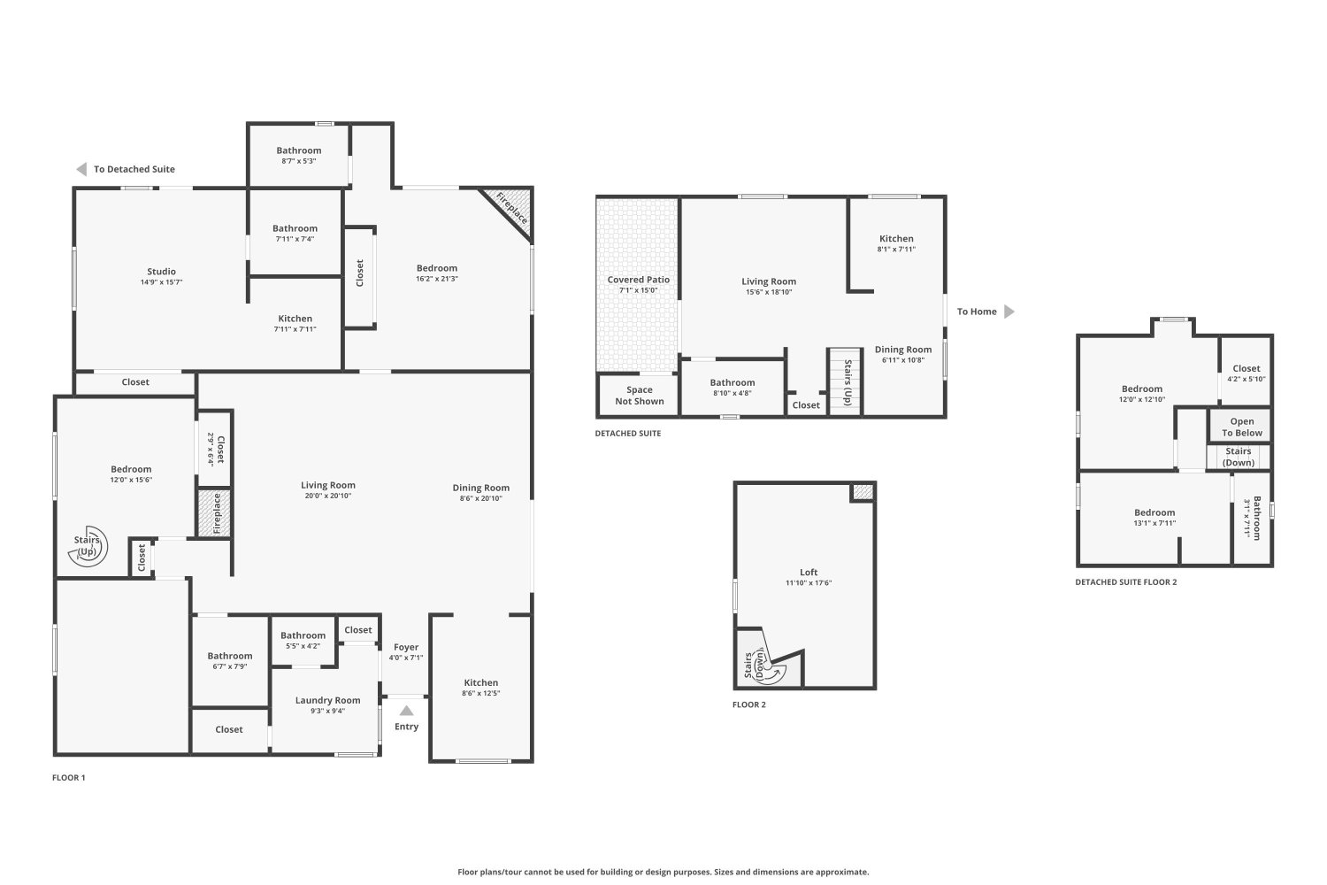 Reseda 3-unit project floor plan, main house, ADU, and JADU